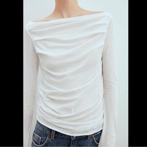 NWT ZARA SLUB COTTON DELICATE SHIRT